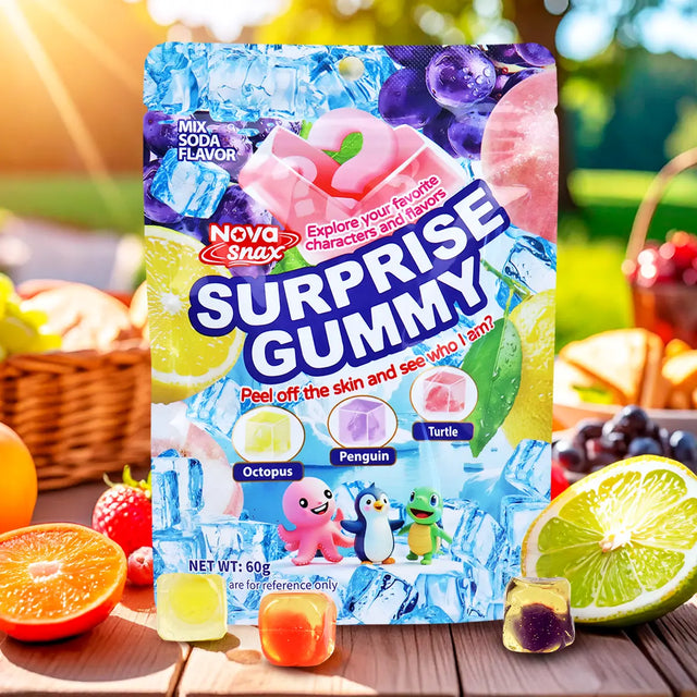 Gomitas Pelables Sorpresa, Sabor Mix Soda, 60 g