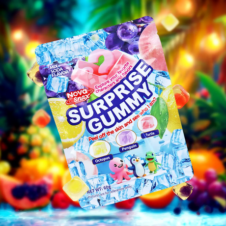 Gomitas Pelables Sorpresa, Sabor Mix Soda, 60 g