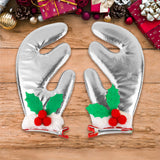 Broches de Cabello Navideños, Cuernos Reno, Color Plata