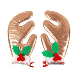 Broches de Cabello Navideños, Cuernos Reno