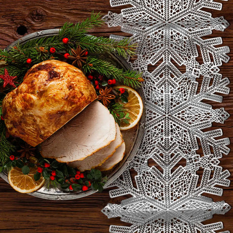 Camino de Mesa, Copo de Nieve, Color Plata