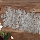 Camino de Mesa, Copo de Nieve, Color Plata