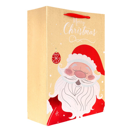 Bolsa de Regalo Navideña, Kraft, Santa