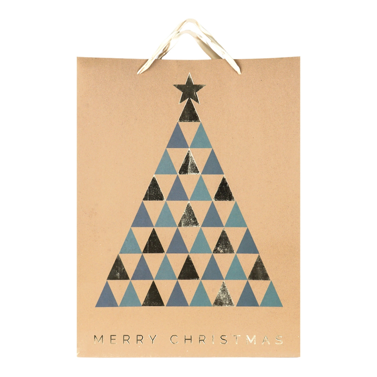 Bolsa de Regalo Navideña, Kraft, Merry Christmas