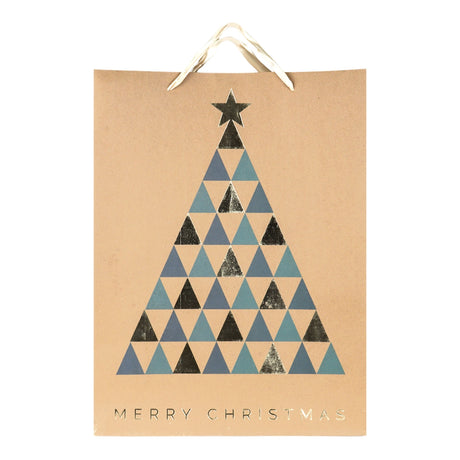 Bolsa de Regalo Navideña, Kraft, Merry Christmas