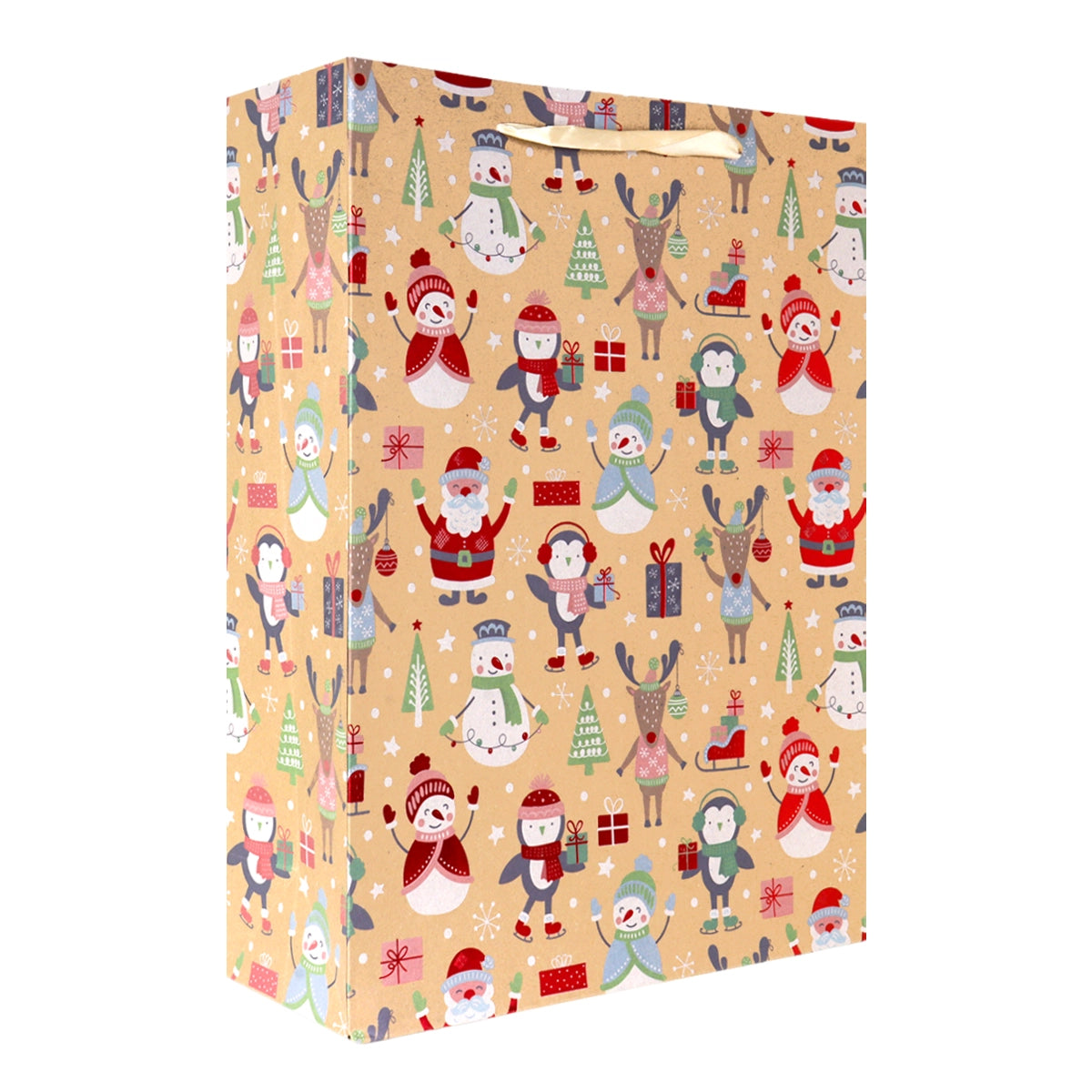 Bolsa de Regalo Navideña, Kraft, Personajes