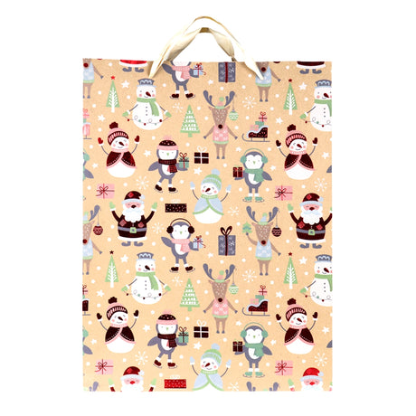 Bolsa de Regalo Navideña, Kraft, Personajes