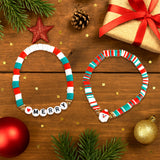 Pulseras Navideñas, Santa Claus, 2 pzas