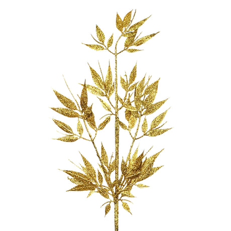 Follaje Decorativo, Glitter, Color Oro