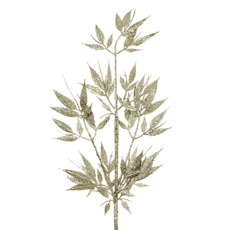 Follaje Decorativo, Glitter, Color Dorado