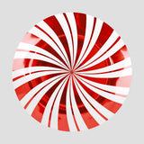 Plato de Plástico Navideño, Diseño Caramelo