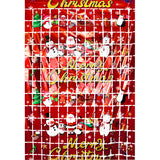 Cortina Metálica Navideña, Color Rojo