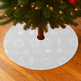 Pie de Árbol, Diseño Navideño, Color Gris