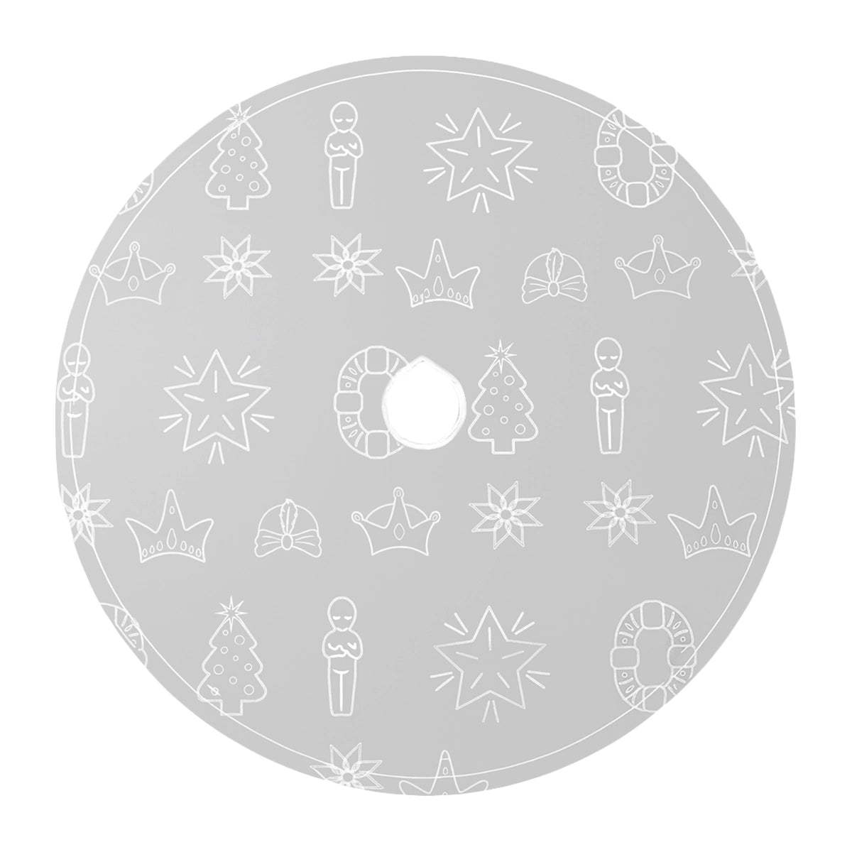 Pie de Árbol, Diseño Navideño, Color Gris