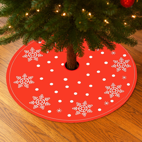 Pie de Árbol, Diseño Navideño, Color Rojo