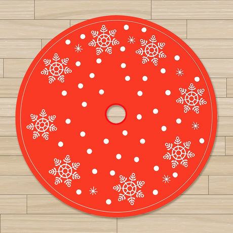 Pie de Árbol, Diseño Navideño, Color Rojo