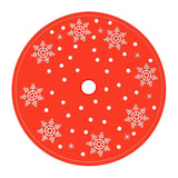 Pie de Árbol, Diseño Navideño, Color Rojo