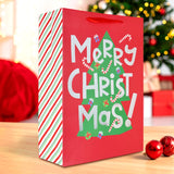 Bolsa de Regalo Navideña, Merry Christmas, Letras Brillantes