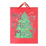 Bolsa de Regalo Navideña, Merry Christmas, Letras Brillantes
