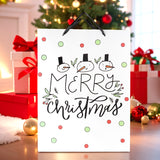 Bolsa de Regalo Navideña, Merry Christmas, Muñecos de Nieve