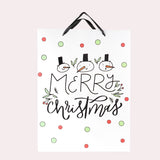 Bolsa de Regalo Navideña, Merry Christmas, Muñecos de Nieve