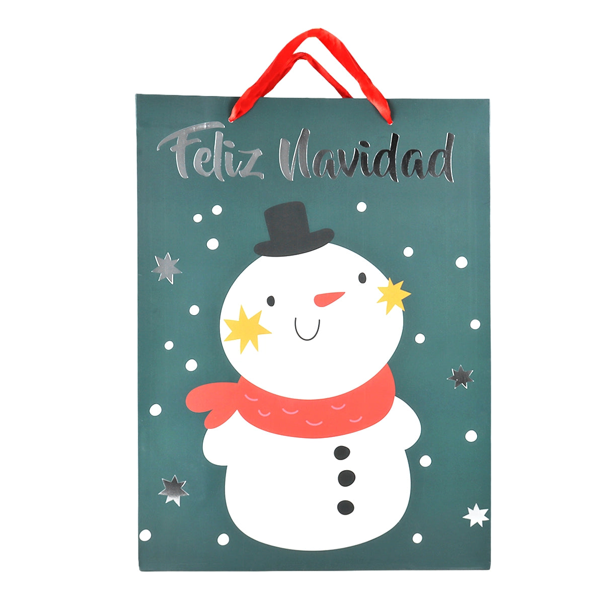 Bolsa de Regalo Navideña, Feliz Navidad, Muñeco de Nieve