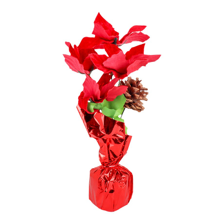 Nochebuena Roja Artificial en Maceta, Color Rojo