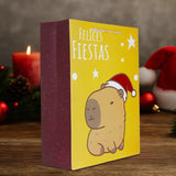 Bolsa de Regalo Navideña, Felices Fiestas, Capibara