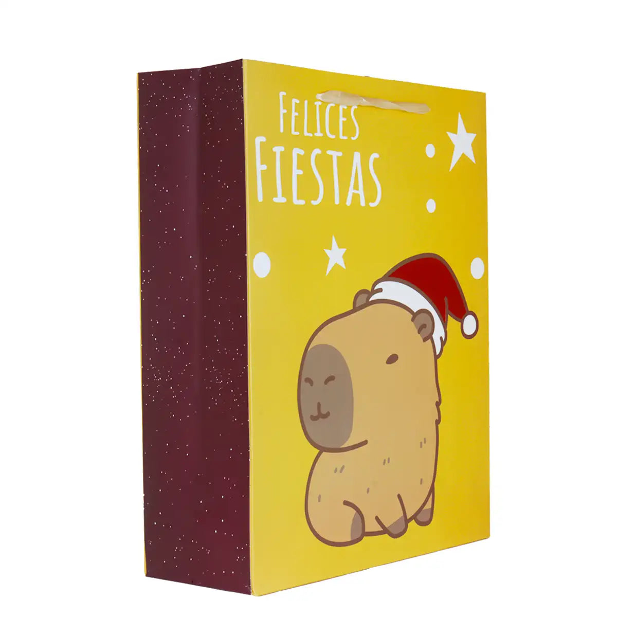 Bolsa de Regalo Navideña, Felices Fiestas, Capibara