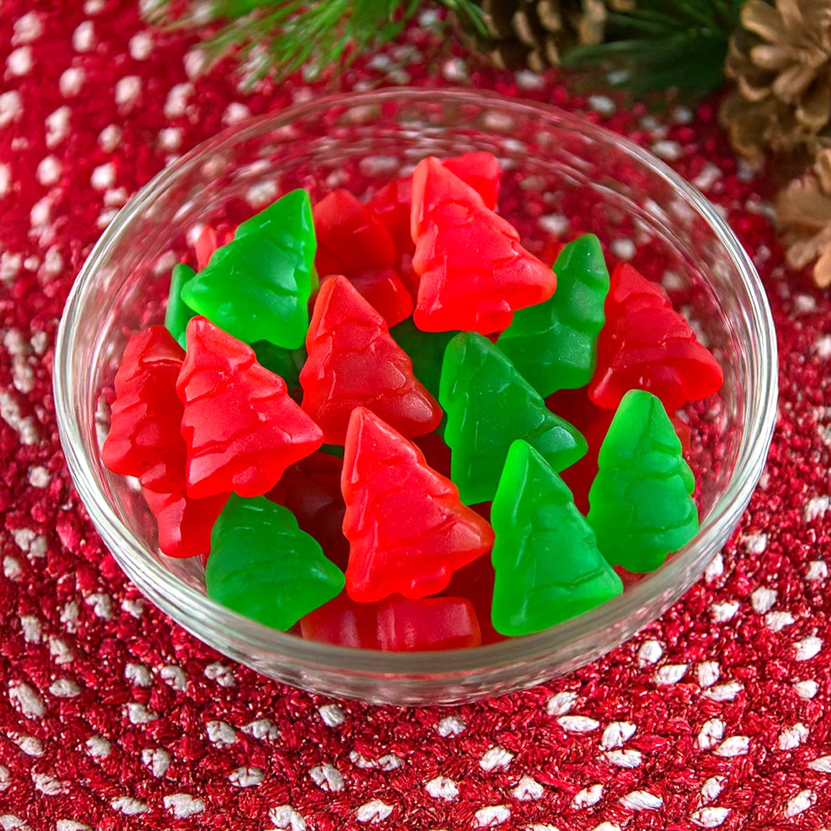 Gomitas, Sabor Menta, Forma Árbol Navideño, 90 g