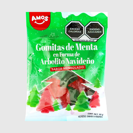 Gomitas, Sabor Menta, Forma Árbol Navideño, 90 g