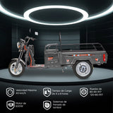 Triciclo de Carga Eléctrico, Kiwo color Gris