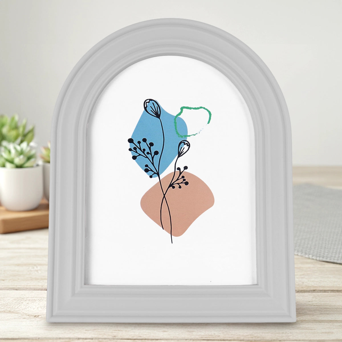 Portarretrato Ovalado, Color Gris