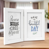 Portarretrato con Divisiones, Color Blanco