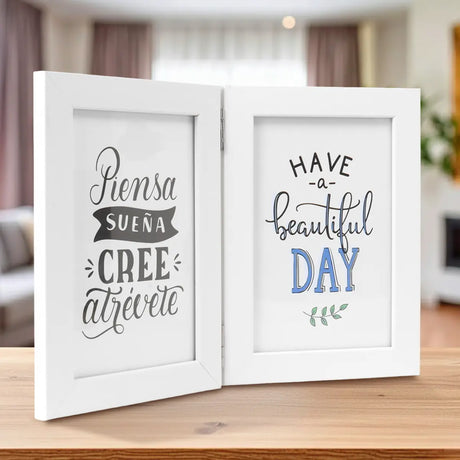 Portarretrato con Divisiones, Color Blanco