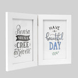 Portarretrato con Divisiones, Color Blanco