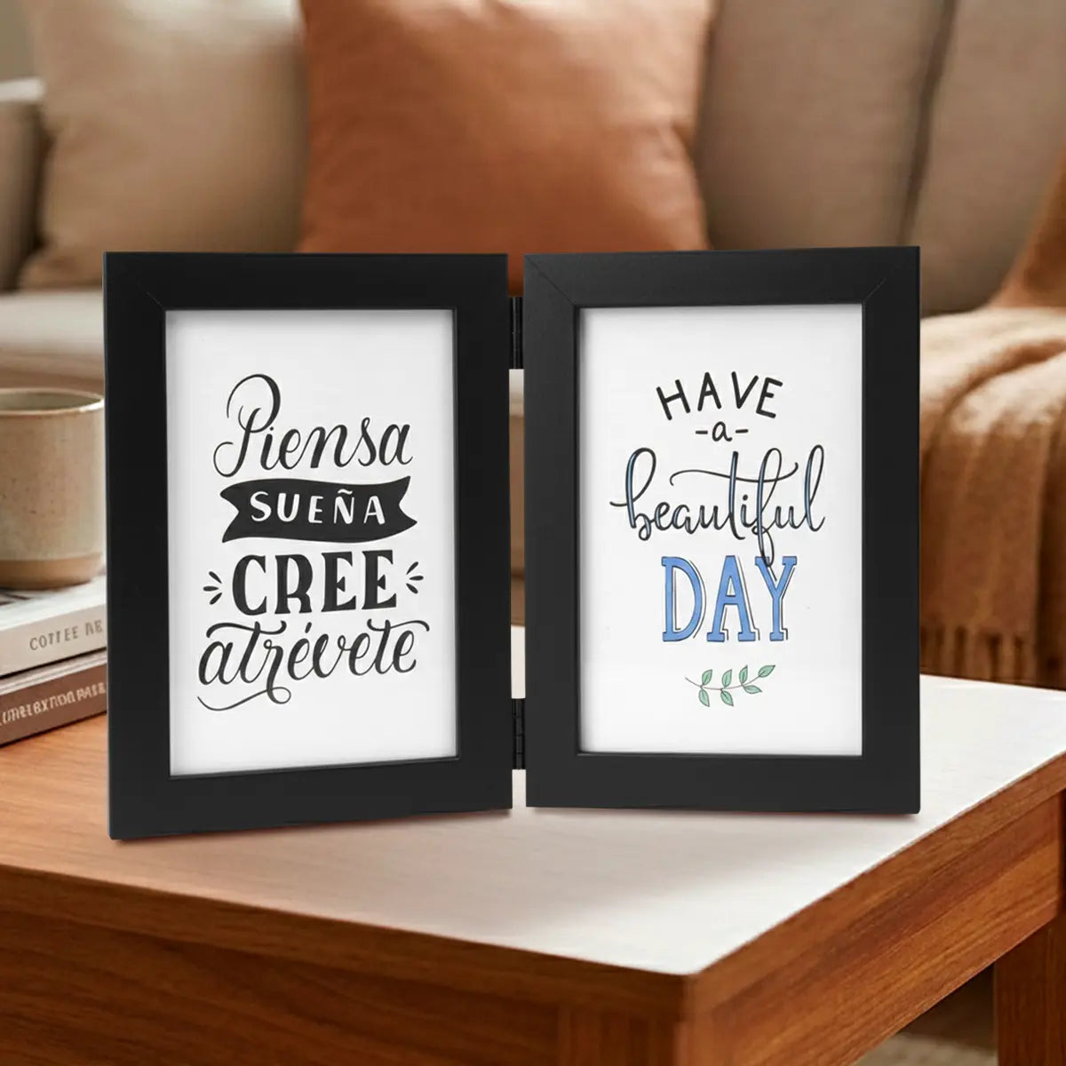 Portarretrato con Divisiones, Color Negro