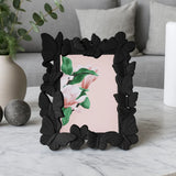 Portarretrato, Diseño Mariposas, Color Negro, 10x15cm