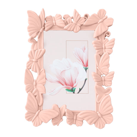 Portarretrato, Diseño Mariposas, Color Rosa, 10x15cm