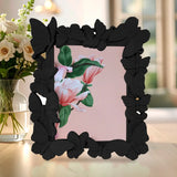 Portarretrato, Diseño Mariposas, Color Negro