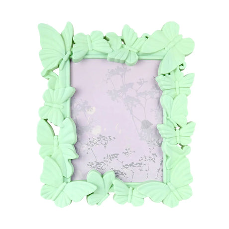 Portarretrato, Diseño Mariposas, Color Verde