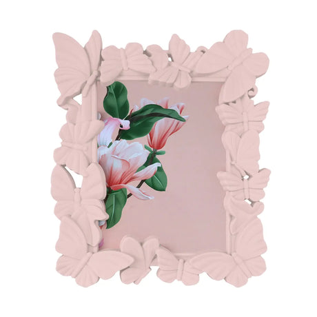 Portarretrato, Diseño Mariposas, Color Rosa