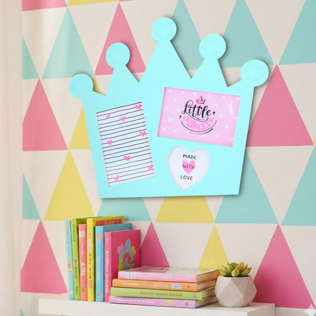 Portarretrato en Forma de Corona, Color Aqua