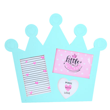 Portarretrato en Forma de Corona, Color Aqua