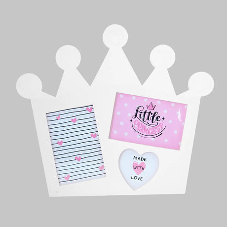 Portarretrato en Forma de Corona, Color Blanco