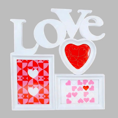 Portarretrato, Diseño Love, Color Blanco