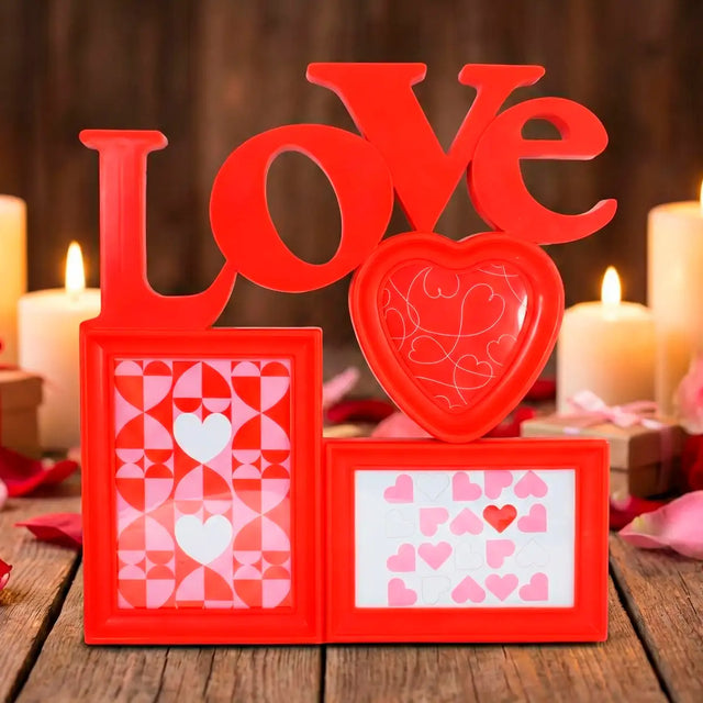 Portarretrato, Diseño Love, Color Rojo