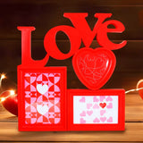 Portarretrato, Diseño Love, Color Rojo