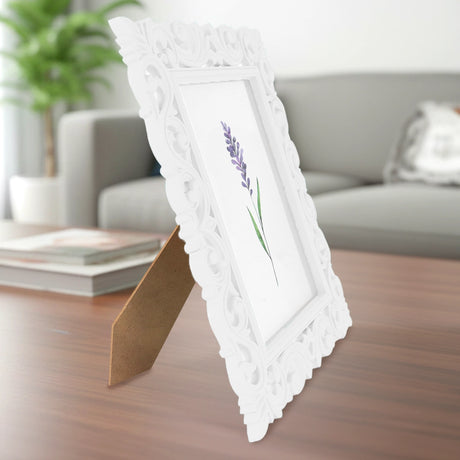 Portarretrato, Diseño Elegante, Color Blanco, 12x17 cm