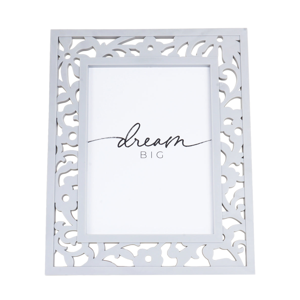 Portarretrato, Diseño Calado, Color Gris